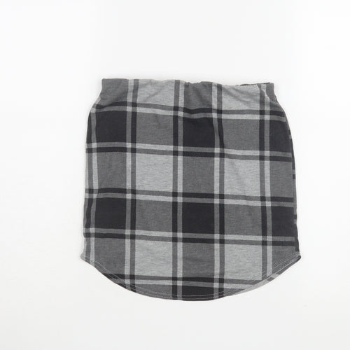 boohoo Women's Black Plaid Pencil Skirt Size 10