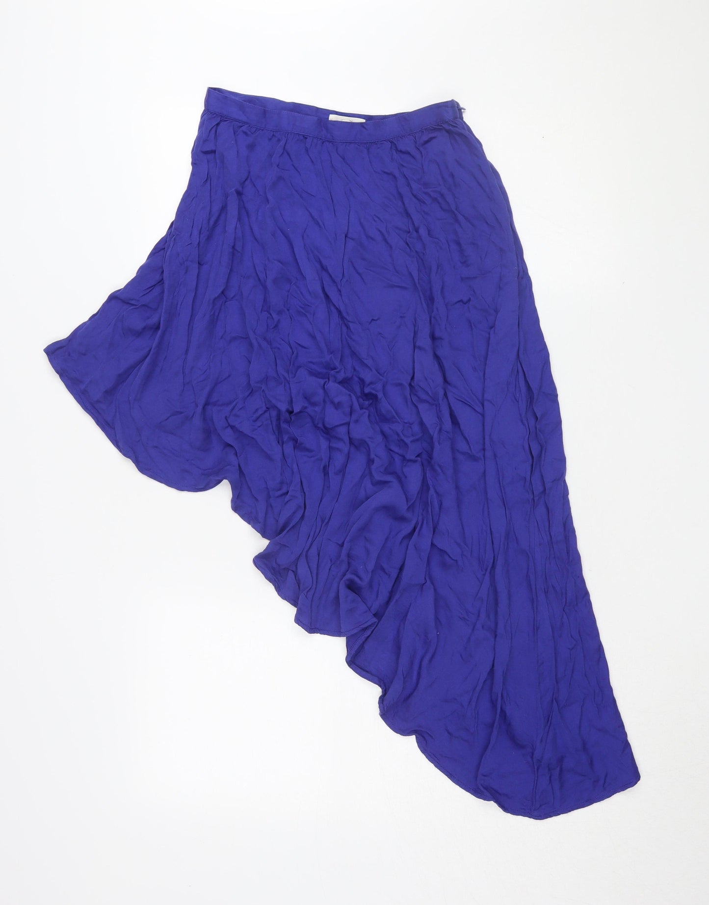 Silence + Noise Blue Asymmetric Midi Skirt Size S Women