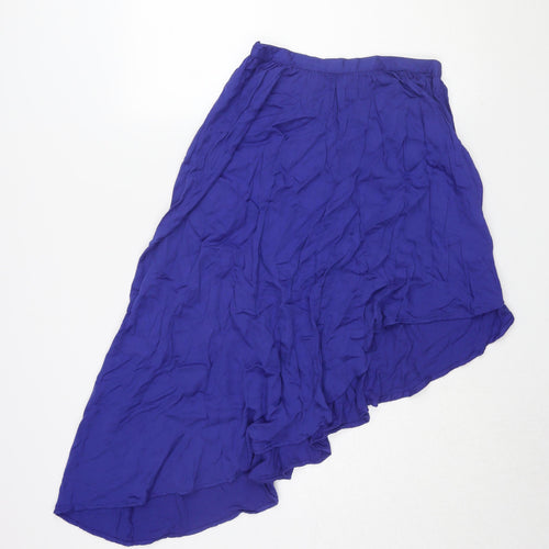 Silence + Noise Blue Asymmetric Midi Skirt Size S Women