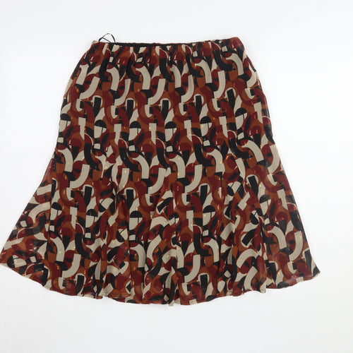 Ashley Brooke Women's Multicoloured Geometric Skirt - Size 10