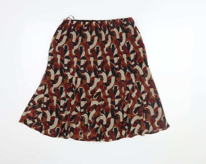 Ashley Brooke Women's Multicoloured Geometric Skirt - Size 10