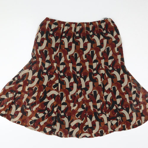 Ashley Brooke Women's Multicoloured Geometric Skirt - Size 10