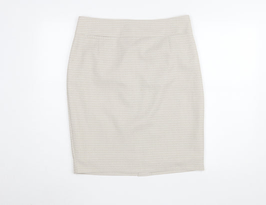 Marks and Spencer Women's Beige Pencil Skirt Size 14