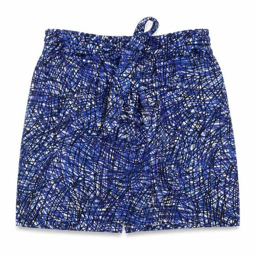 Whistles Women's Blue Geometric Size 16 Cotton Skirt