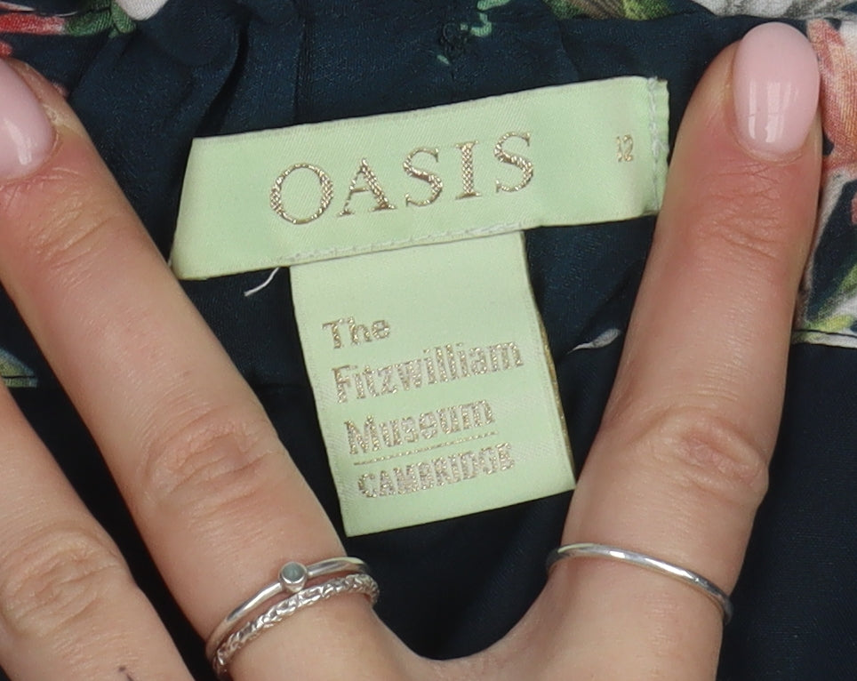 Oasis Women's Multicoloured Floral A-Line Skirt, Size 12