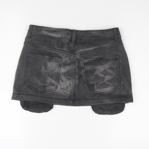 PrettyLittleThing Women's Short Black Cargo Skirt Size 10