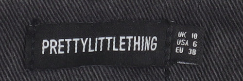 PrettyLittleThing Women's Short Black Cargo Skirt Size 10
