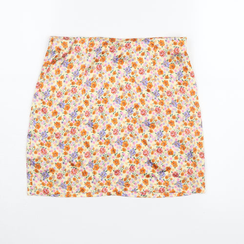 Topshop Women's Multicoloured Floral Mini Skirt, Size 8