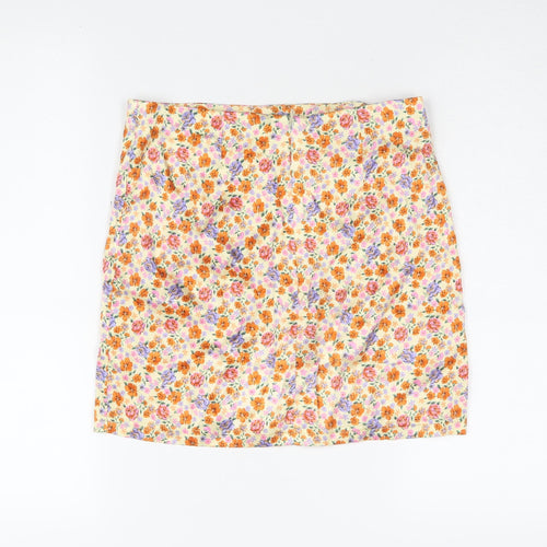 Topshop Women's Multicoloured Floral Mini Skirt, Size 8