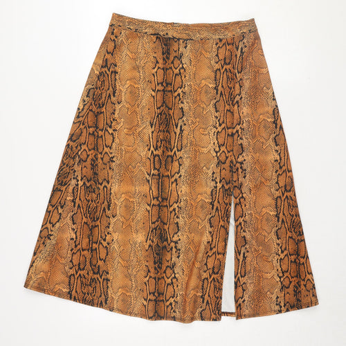 Dorothy Perkins Women’s Brown A-Line Animal Print Skirt 12