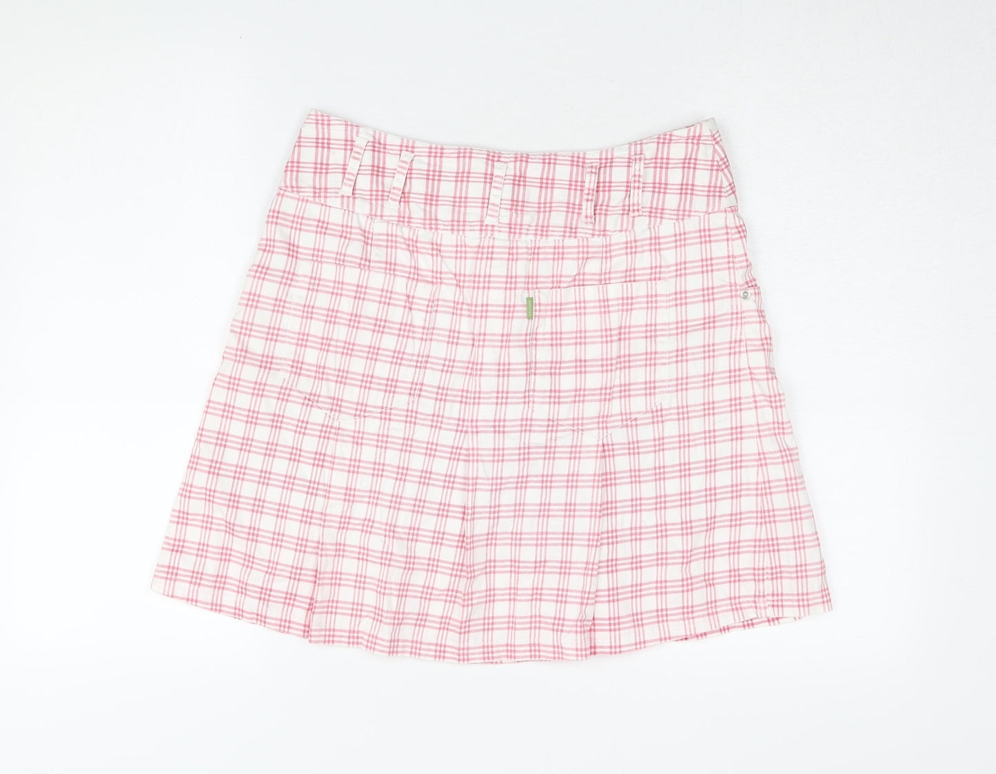 Backtee Women's Pink Plaid Pleated Skirt Size 10