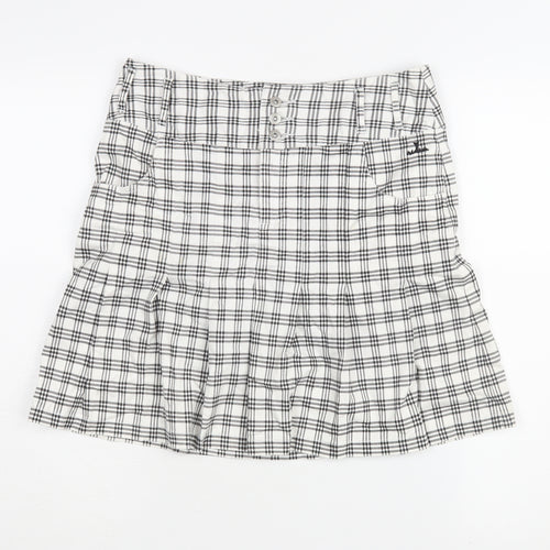 Backtee Women's Checked Pleated Skirt - Size 10
