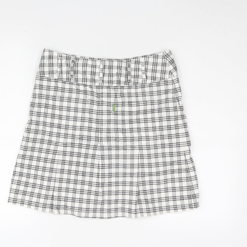 Backtee Women's Checked Pleated Skirt - Size 10