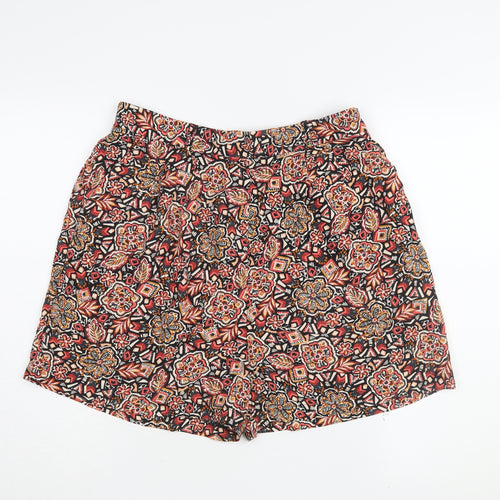 M&Co Women's Multicoloured Viscose Shorts Size 14