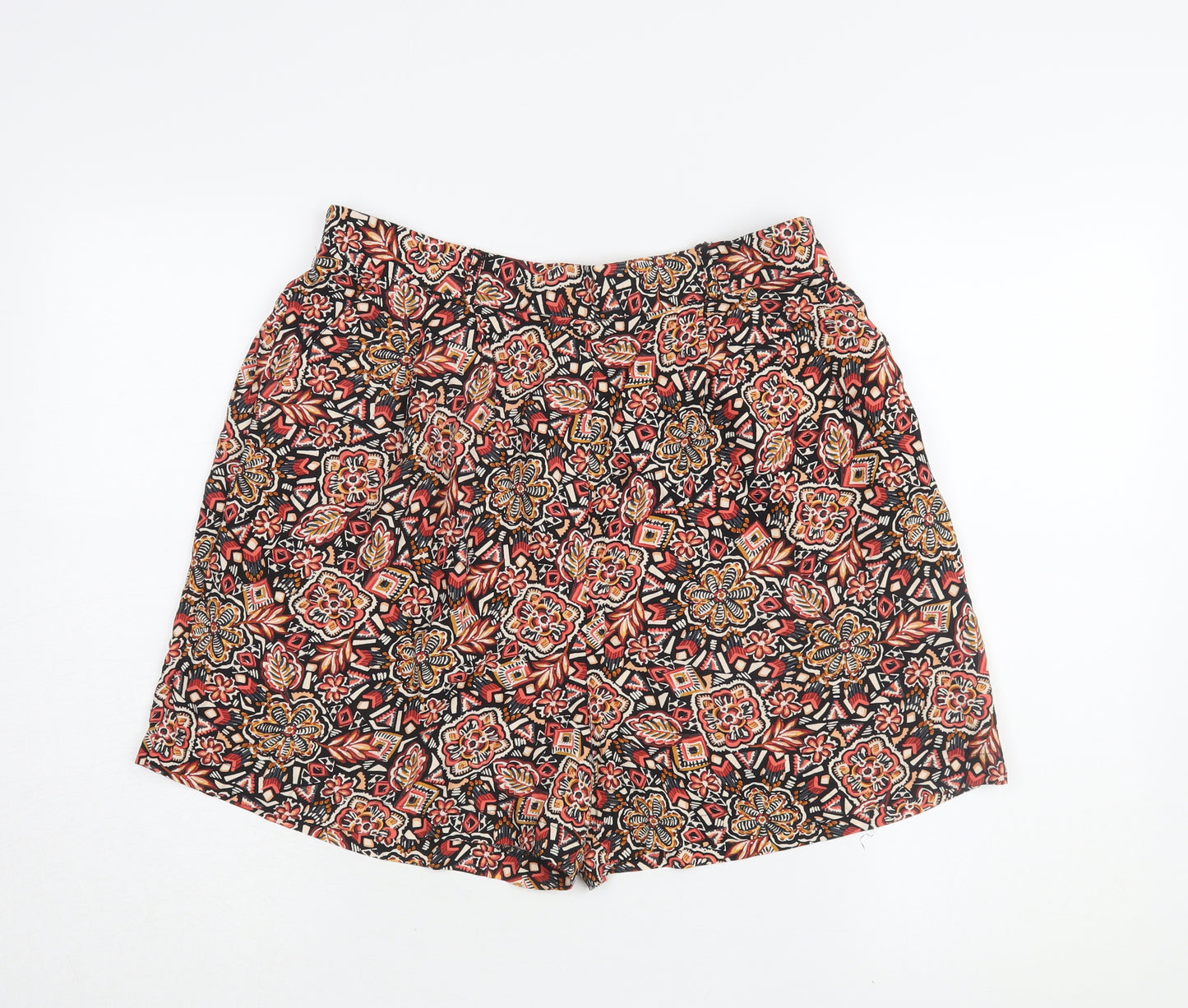 M&Co Women's Multicoloured Viscose Shorts Size 14