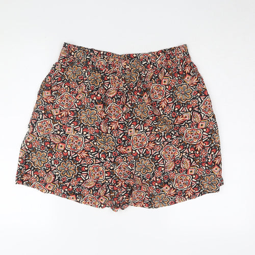 M&Co Women's Multicoloured Viscose Shorts Size 14