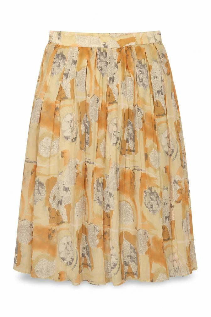 Front view of Profiles Women's Multicoloured Pleated Skirt, size 18