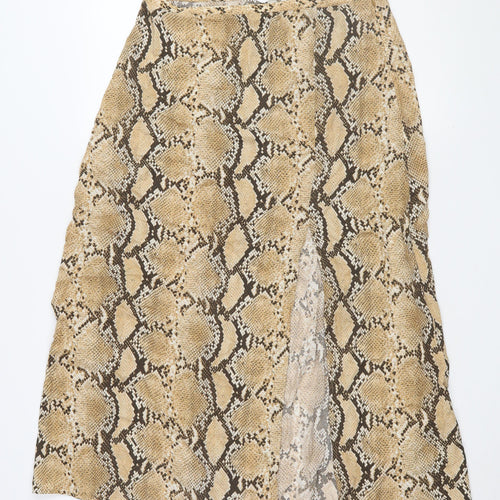 H&M Women's Brown Knee Length A-Line Skirt Size 12