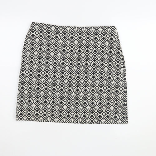 Marks and Spencer Women's Black Geometric Pencil Skirt Size 12