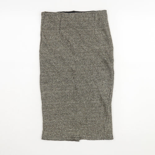 Topshop Women's Grey Midi Pencil Skirt, Size 8