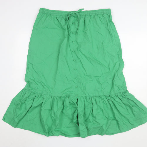 Marks and Spencer Women's Green Trumpet Skirt Size 18