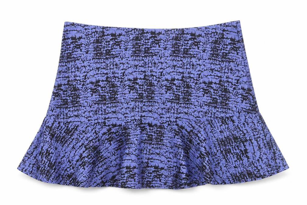 Neon Rose Women's Blue Black Trumpet Skirt, Size 14