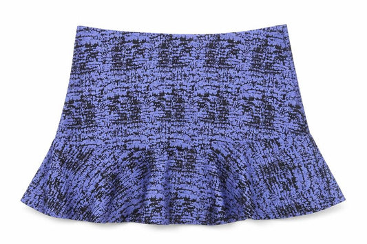 Front view of Neon Rose Women's Blue Black Trumpet Skirt, size 14