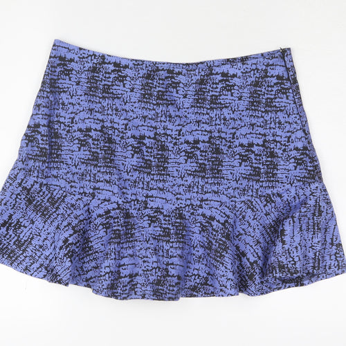 Neon Rose Women's Blue Black Trumpet Skirt, Size 14