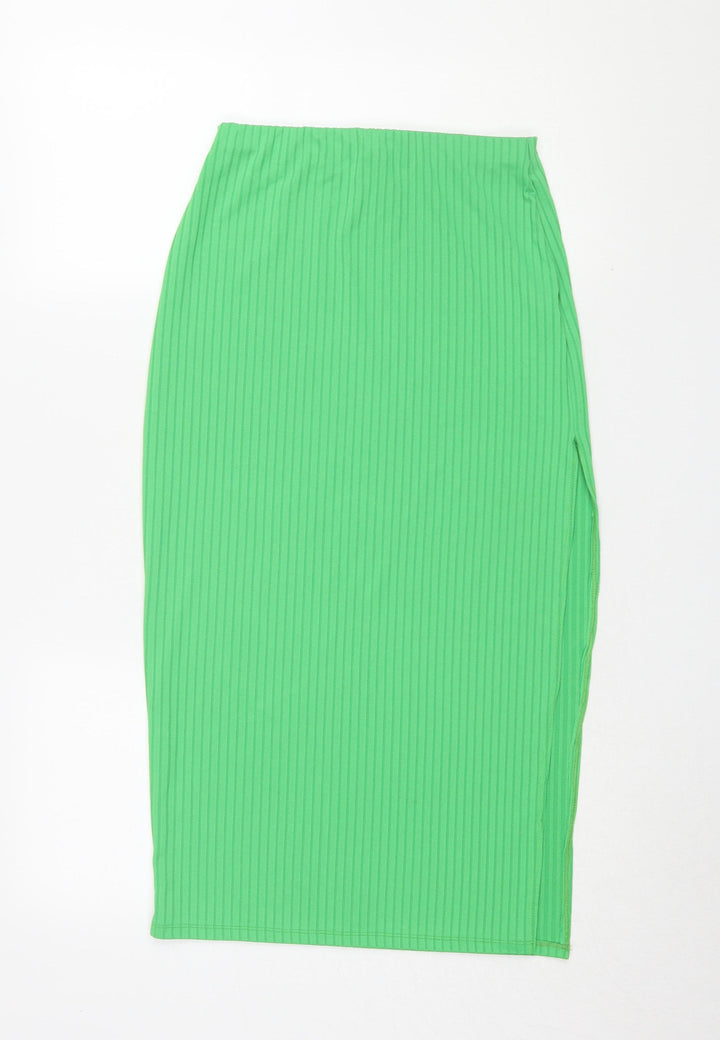 AsYou Women's Green Midi Pencil Skirt, Size 10