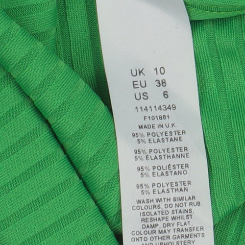 AsYou Women's Green Midi Pencil Skirt, Size 10