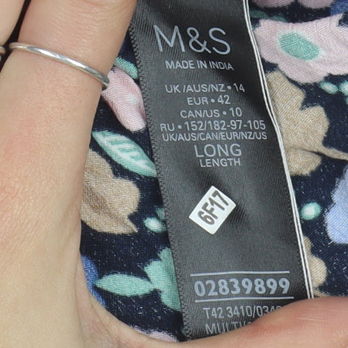 Marks and Spencer Women's Floral A-Line Long Skirt Size 14