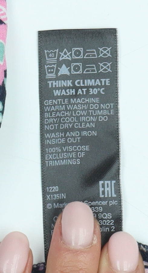 Marks and Spencer Women's Floral A-Line Long Skirt Size 14