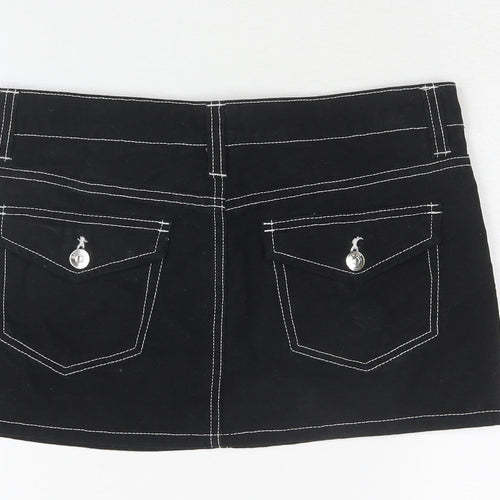 H&M Women's Black Mini Denim Skirt, Size 8