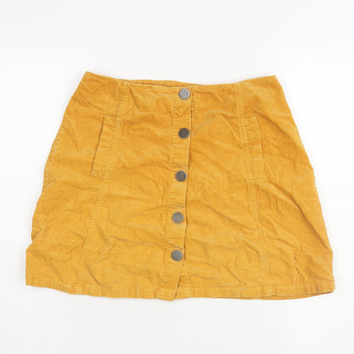 FB Sister Women's Orange Corduroy Skirt, Size S