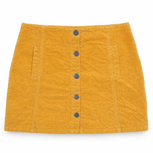 FB Sister Women's Orange Corduroy Skirt, Size S