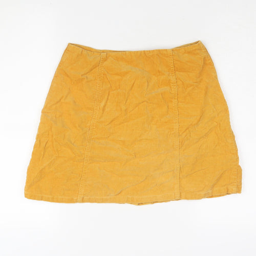 FB Sister Women's Orange Corduroy Skirt, Size S