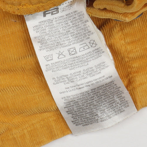 FB Sister Women's Orange Corduroy Skirt, Size S