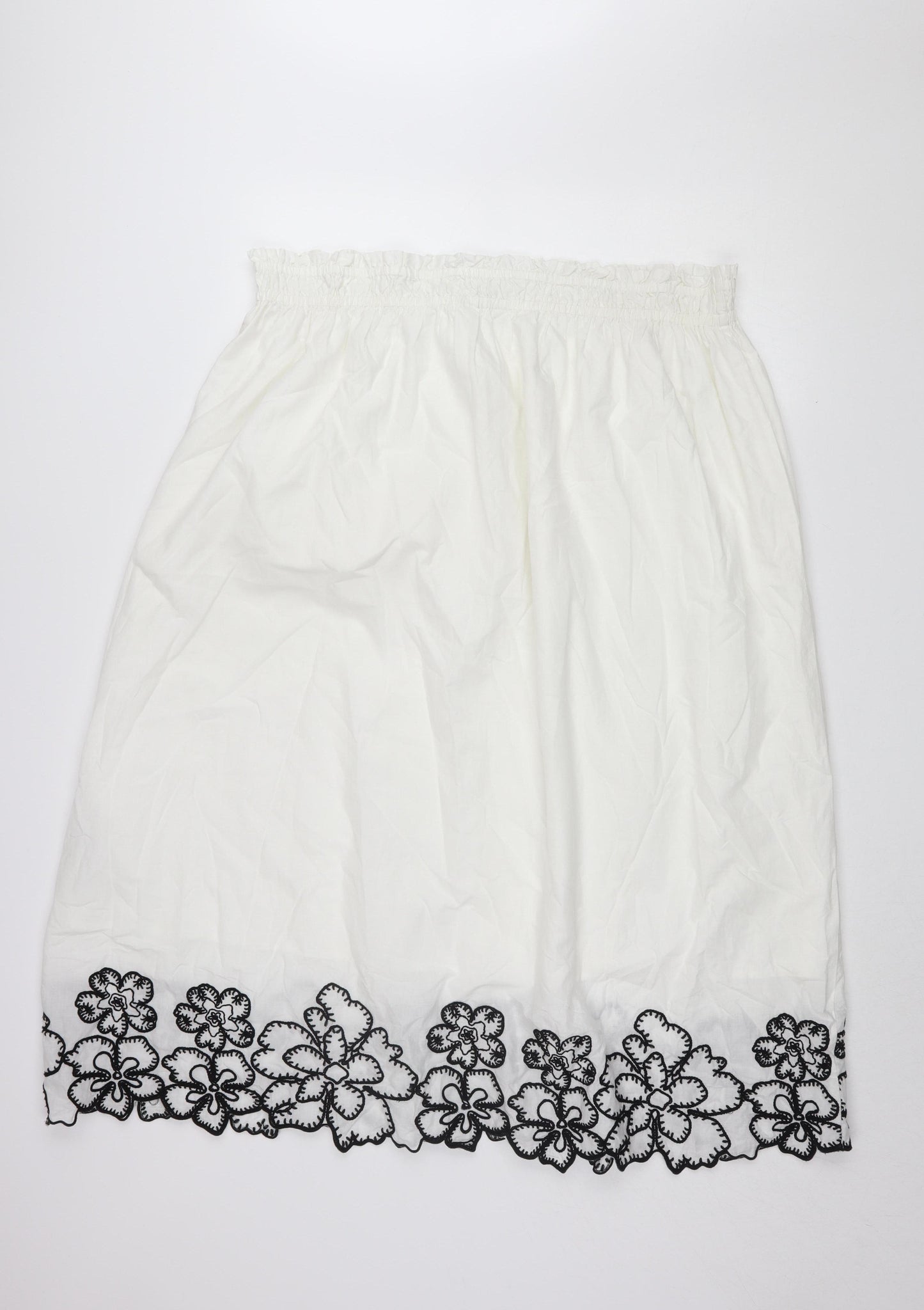 Marks and Spencer Women's White Embroidered Skirt Size 24