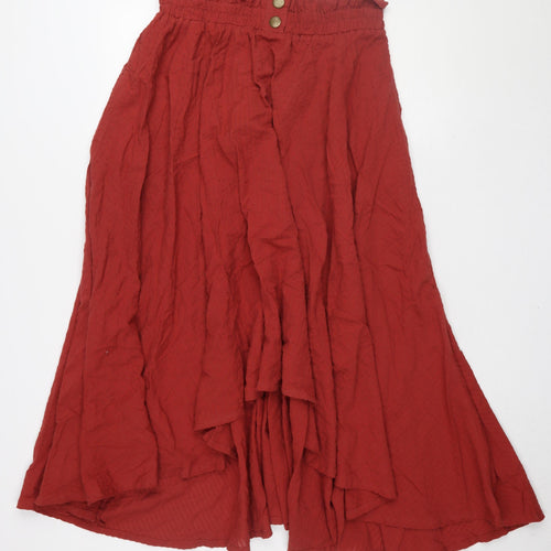 ASOS Women's Red Peasant Midi Skirt Size 12