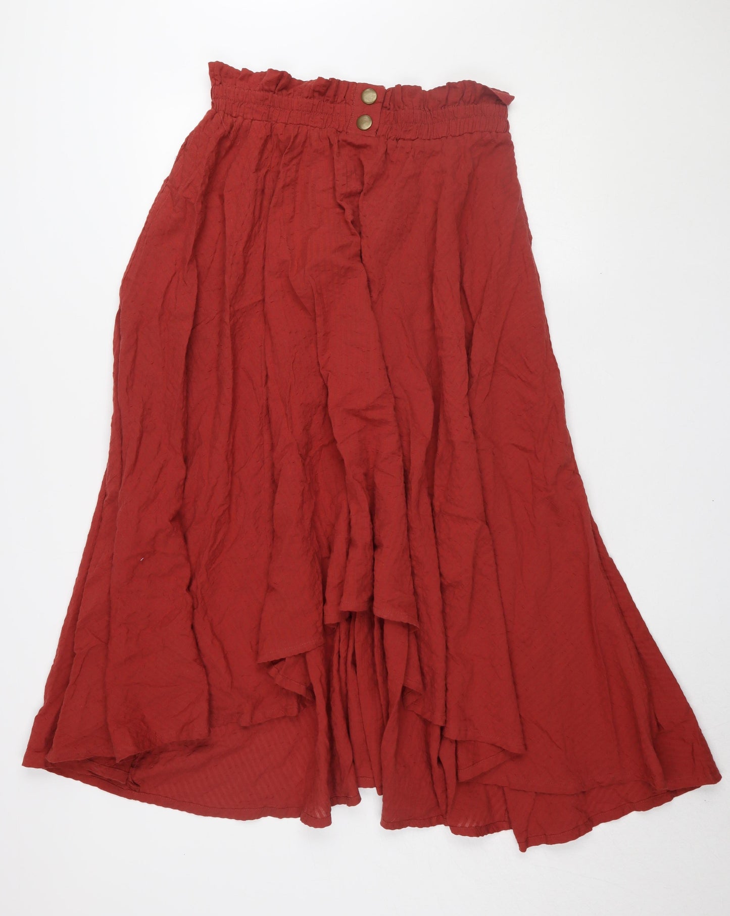 ASOS Women's Red Peasant Midi Skirt Size 12