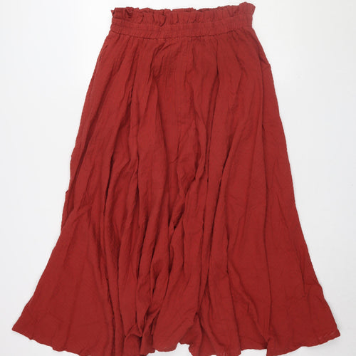 ASOS Women's Red Peasant Midi Skirt Size 12