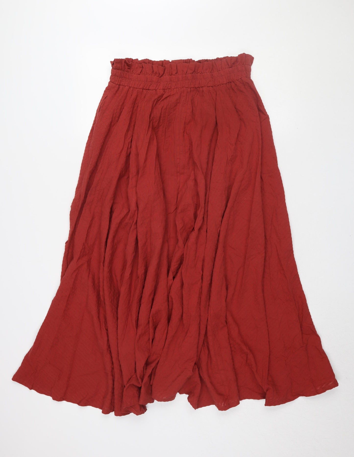 ASOS Women's Red Peasant Midi Skirt Size 12