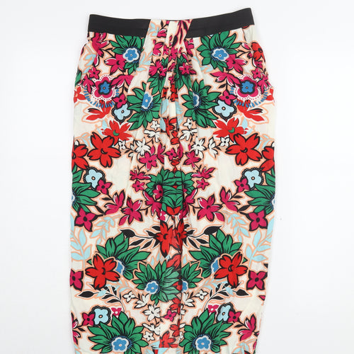 Warehouse Women's Multicoloured Floral Skirt Size 12
