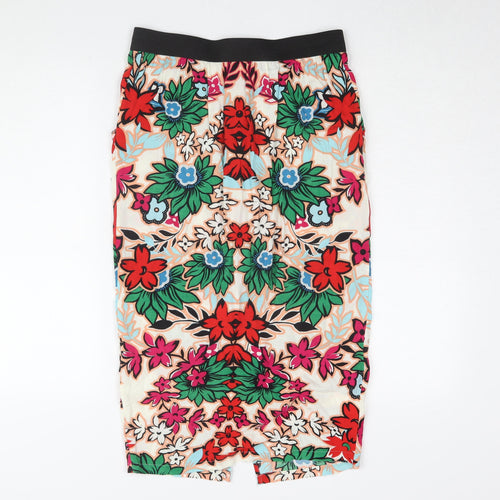 Warehouse Women's Multicoloured Floral Skirt Size 12
