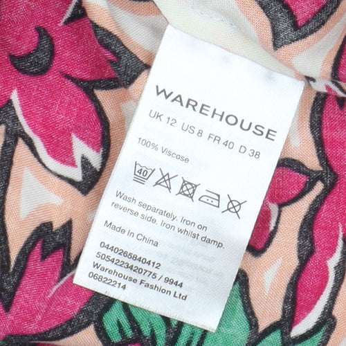 Warehouse Women's Multicoloured Floral Skirt Size 12