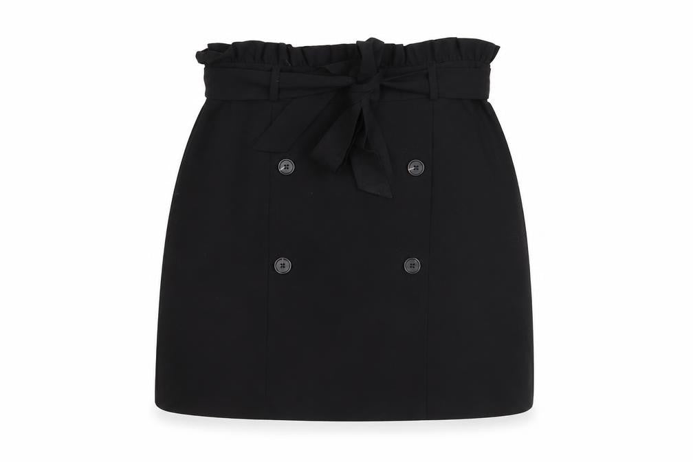 Front view of Lipsy Women's Black Short Pencil Skirt, size 12