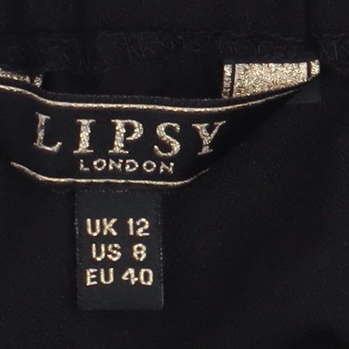 Lipsy Women's Black Short Pencil Skirt, Size 12