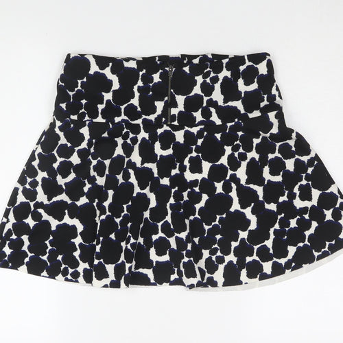 Next Women’s Black Animal Print A-Line Skirt Size 10