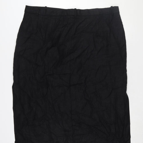 Marks and Spencer Black Midi Pencil Skirt Women Size 24