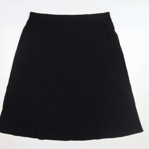 Wallis Women's Black A-Line Midi Skirt Size 20